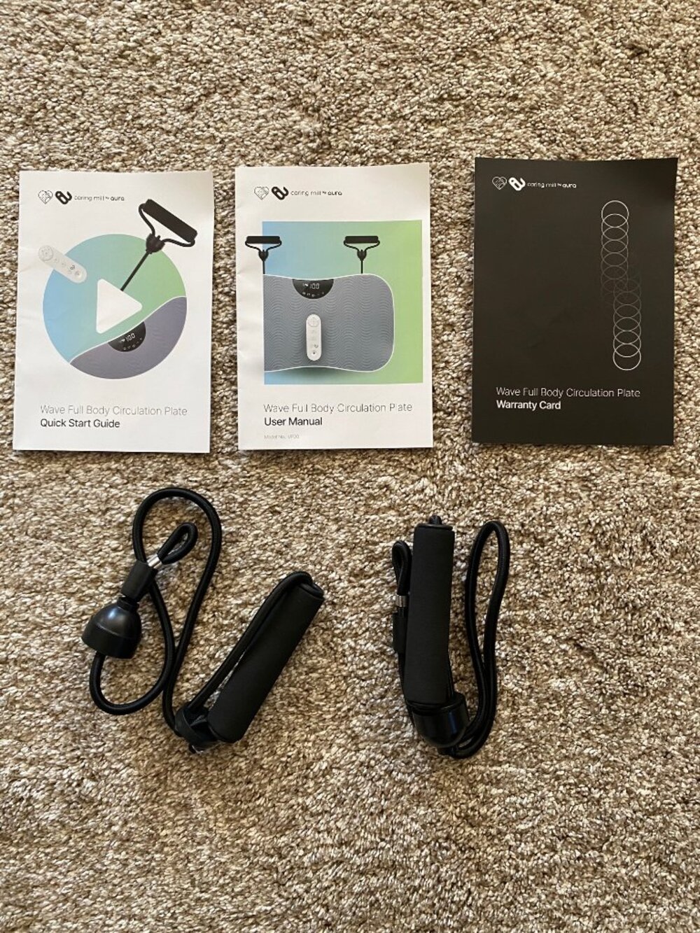 Replacement Resistance Bands Cords & Manual for Caring Mill Aura Wave Plate VP20